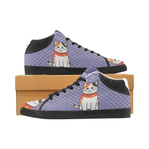 "Manekiko" - Beckoning Cat Canvas Sneakers - Mens