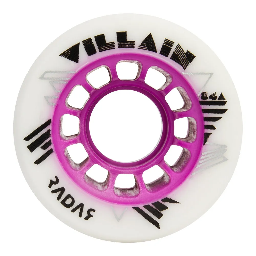 Radar Villain Roller Skate Wheels 59mm 84a - White (4 Pack)