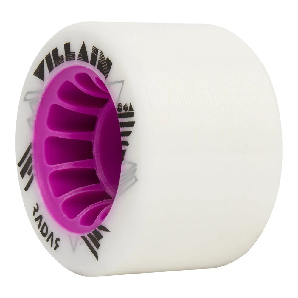 Radar Villain Roller Skate Wheels 59mm 84a - White (4 Pack)