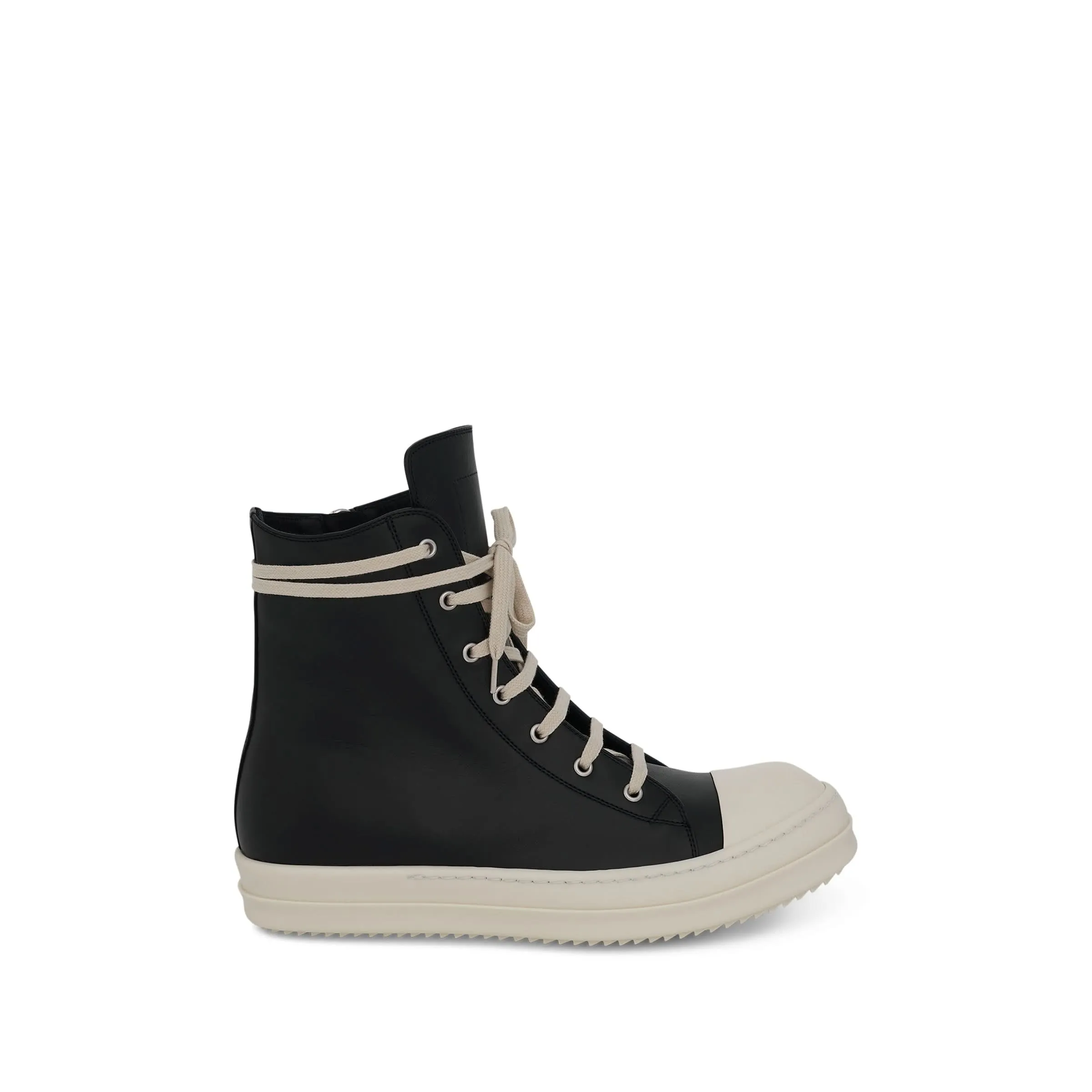 Ramones Leather Hi Sneaker in Black/Milk