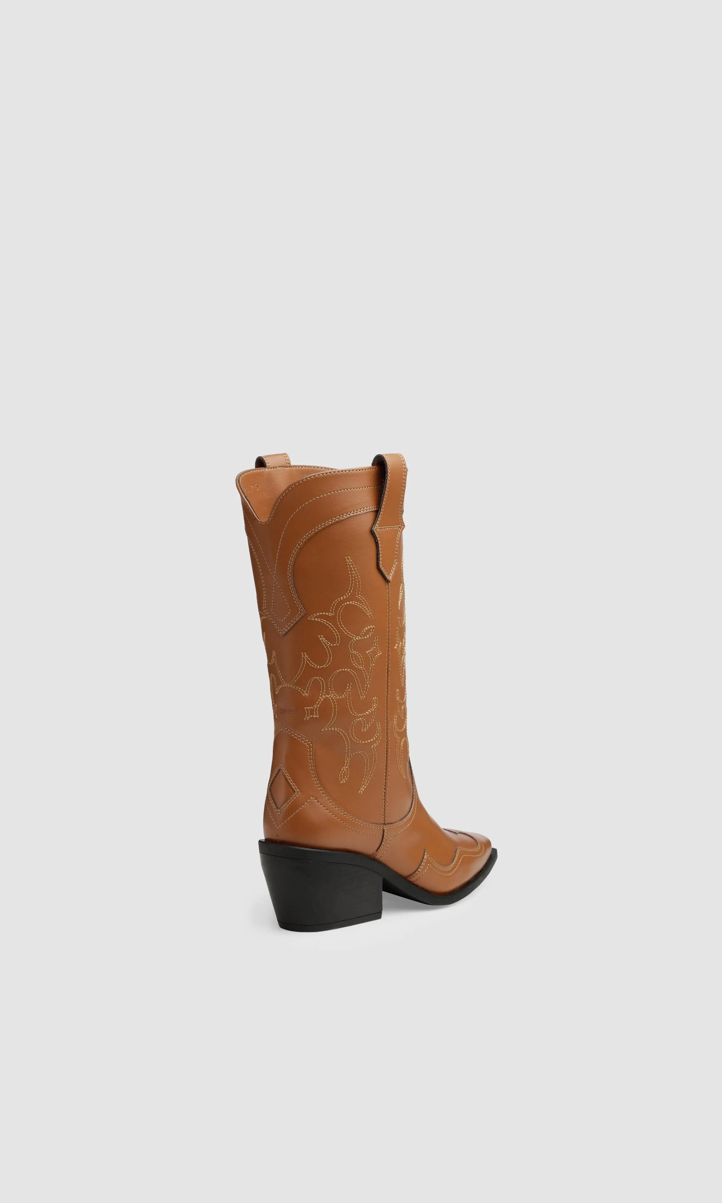 Regan II Vegan Apple Leather Cowboy Boots | Ginger