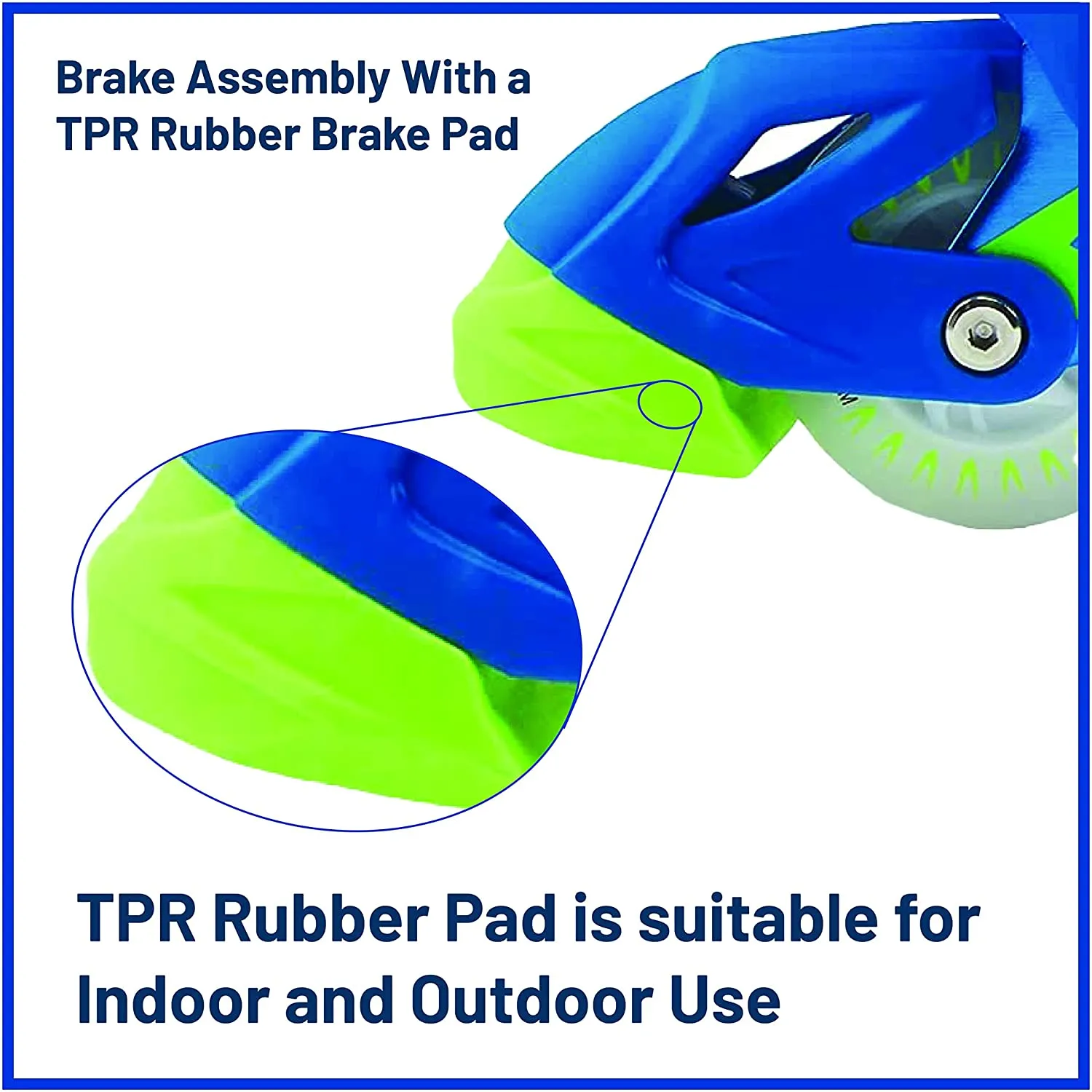 Replacement TPR Brake Pad For Inline Skates