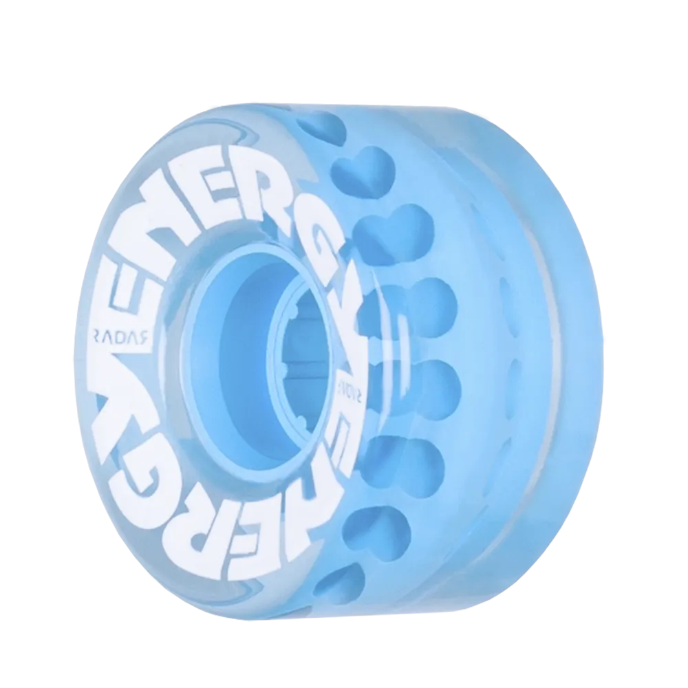 Riedell Radar Energy 78a 57mm Clear Blue (Set of 4) Roller Skate Wheels