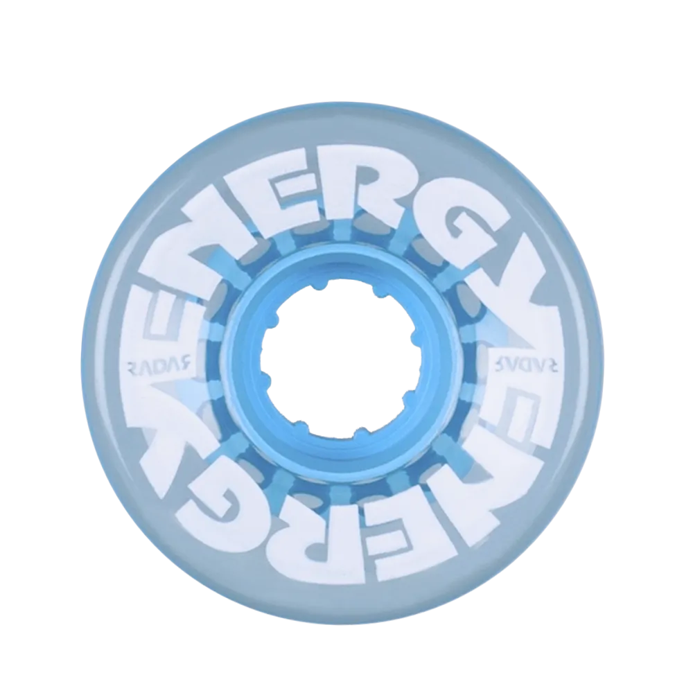 Riedell Radar Energy 78a 57mm Clear Blue (Set of 4) Roller Skate Wheels