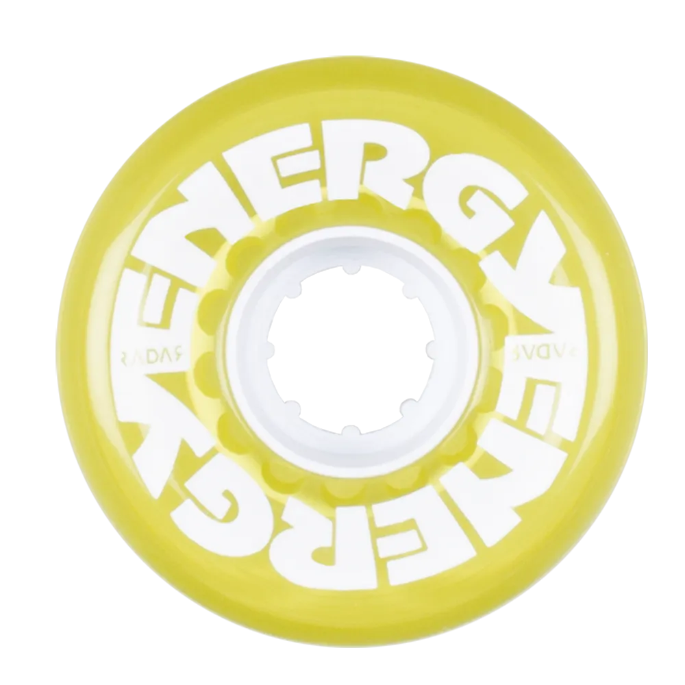 Riedell Radar Energy 78a 62mm Clear Yellow (Set of 4) Roller Skate Wheels