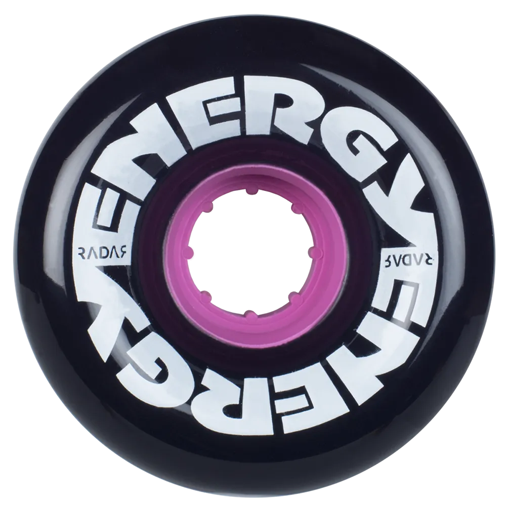 Riedell Radar Energy 78a 65mm Black (Set of 4) Roller Skate Wheels