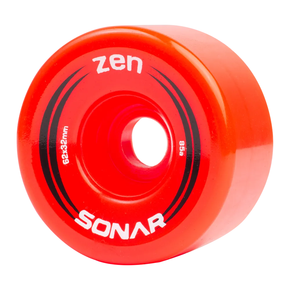 Riedell Skates Sonar Zen 62mm Outdoor Skate Wheels (Set of 4)