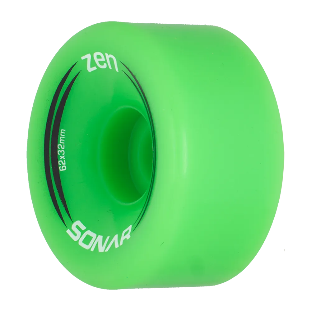 Riedell Skates Sonar Zen 62mm Outdoor Skate Wheels (Set of 4)