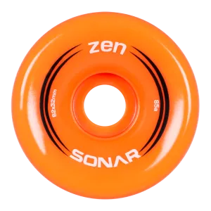 Riedell Sonar Zen 85a 62mm (Set of 4) Orange Roller Skate Wheels