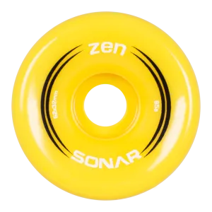 Riedell Sonar Zen 85a 62mm (Set of 4) Yellow Roller Skate Wheels