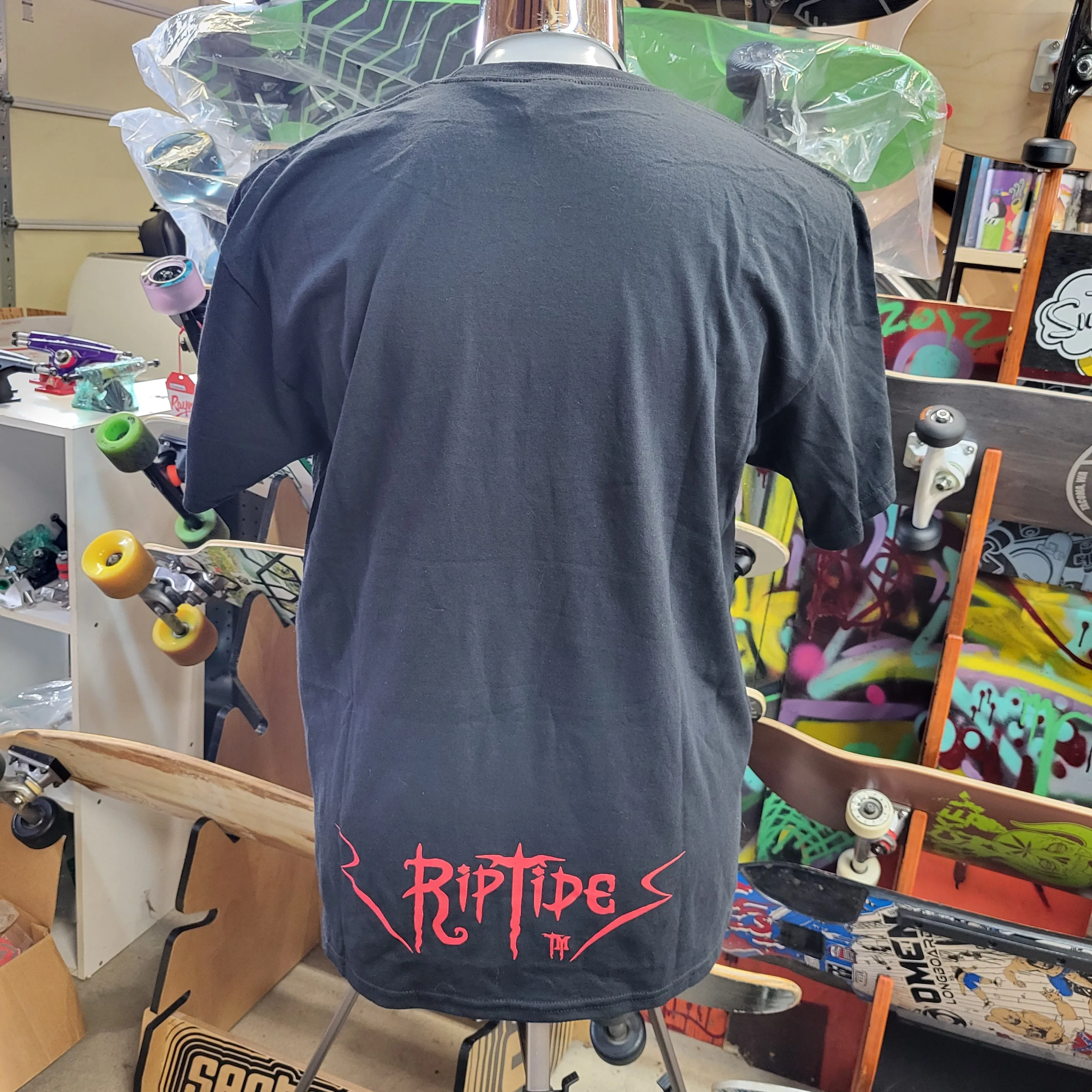 Riptide Sports - Red Logo Black tee