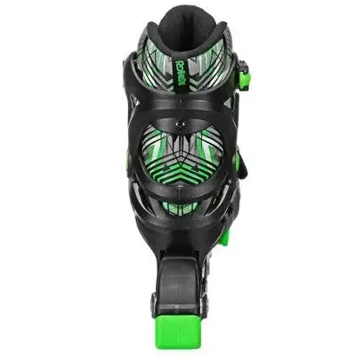 Roller Derby Stryde Lighted Boys' Adjustable Inline Skate - Black/Green M