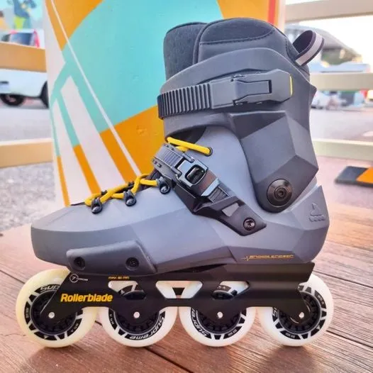 Rollerblade Twister Edge 80 Anthracite Yellow Inline Skates *Last Pair* US 7.5