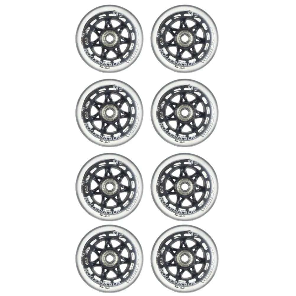 Rollerblade Wheels with SG7 Bearings 84mm 84A 8Pack