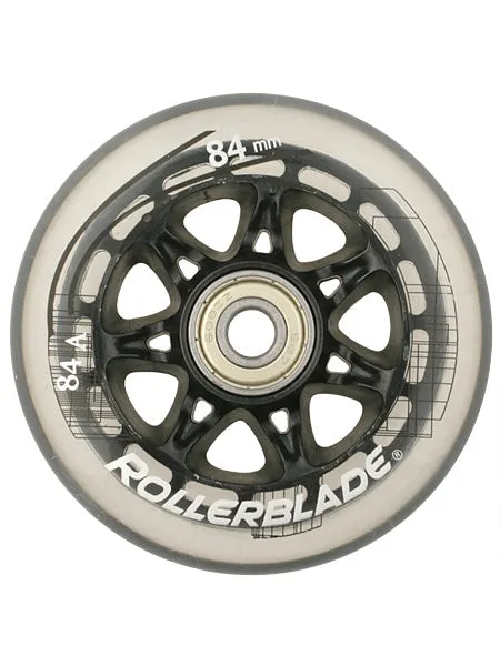 Rollerblade Wheels with SG7 Bearings 84mm 84A 8Pack