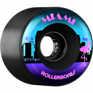 Rollerbones Outdoor Miami Wheel 65mm 80a - Black (Set of 8)