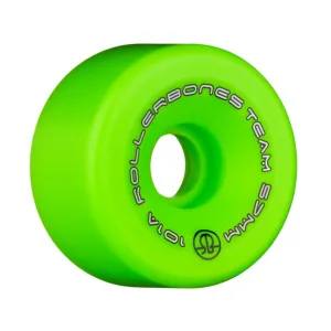 Rollerbones Team Logo Wheels Green 98A, 101A - 8 pack