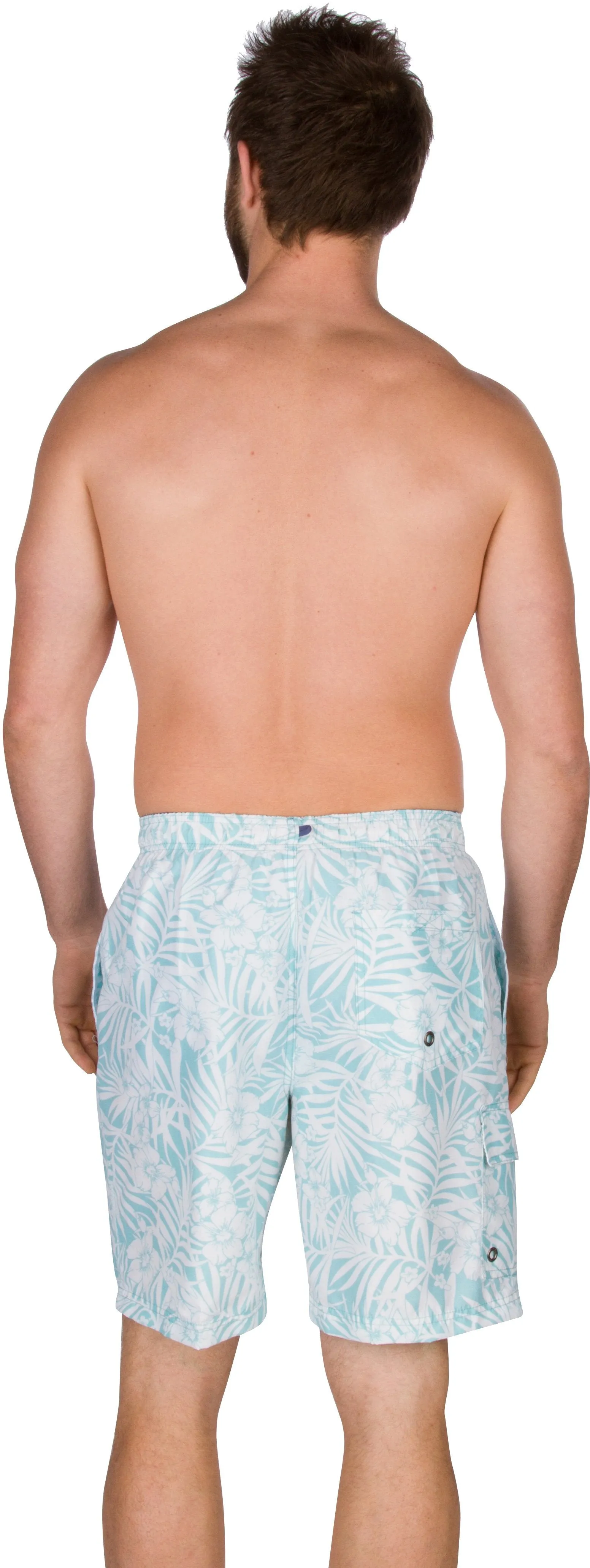 Sakkas Mens Short Marco Aloha Print Printed Skate Surf Board Short / Swim Trunks