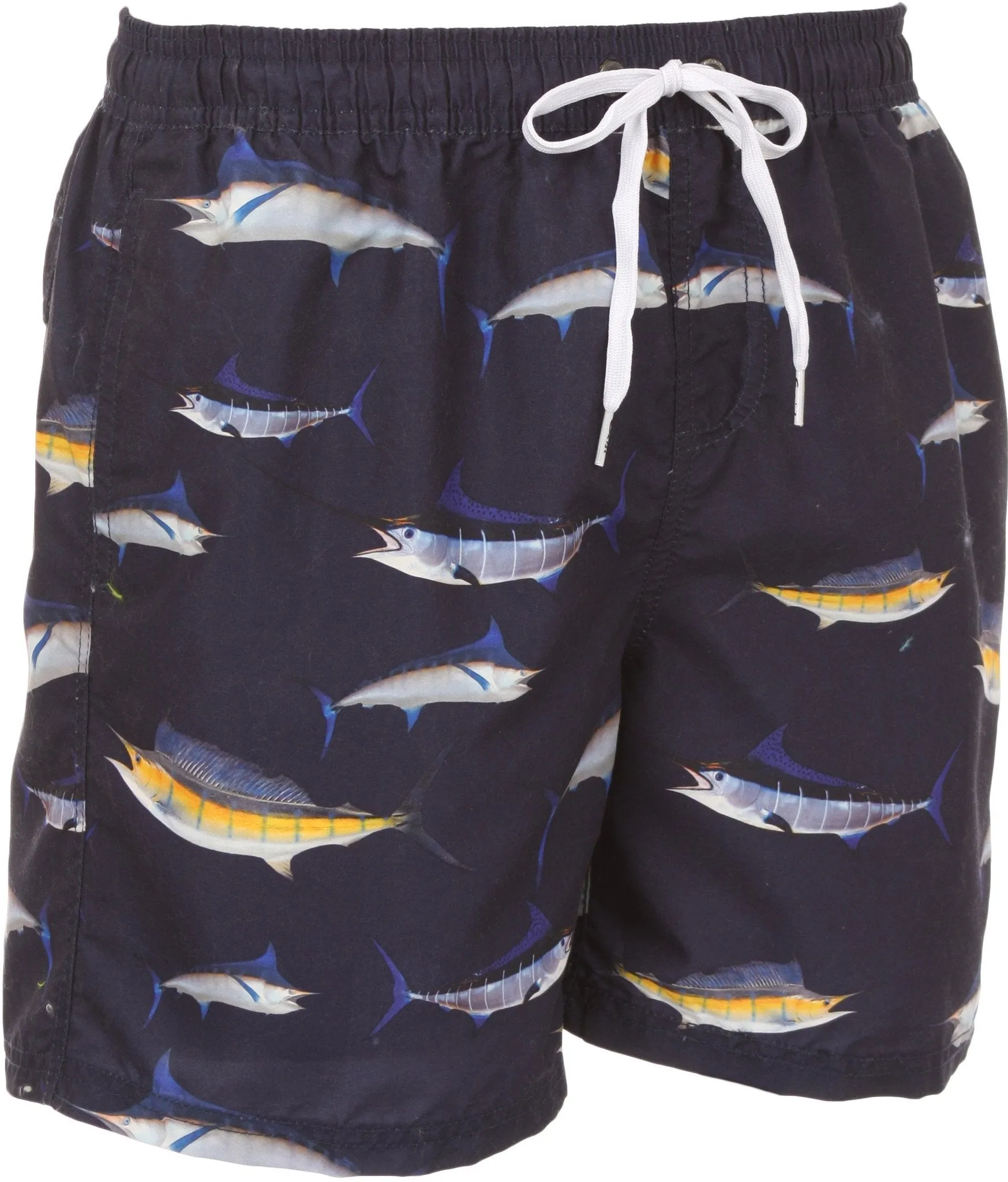 Sakkas Scott Mens Sailor Swordfish Printed Skate Surf Board Short / Swim Trunk