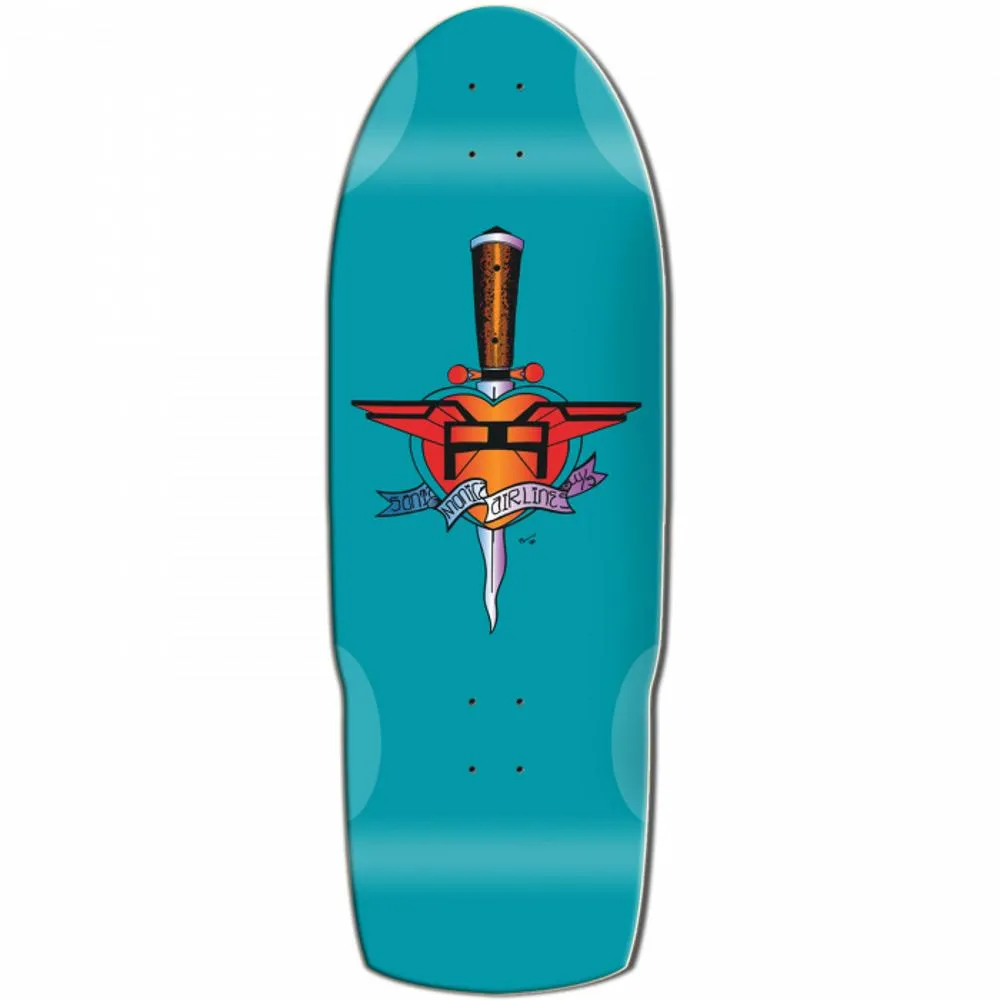 Santa Monica Airlines Heart Attack 10.5" Teal Skateboard Deck