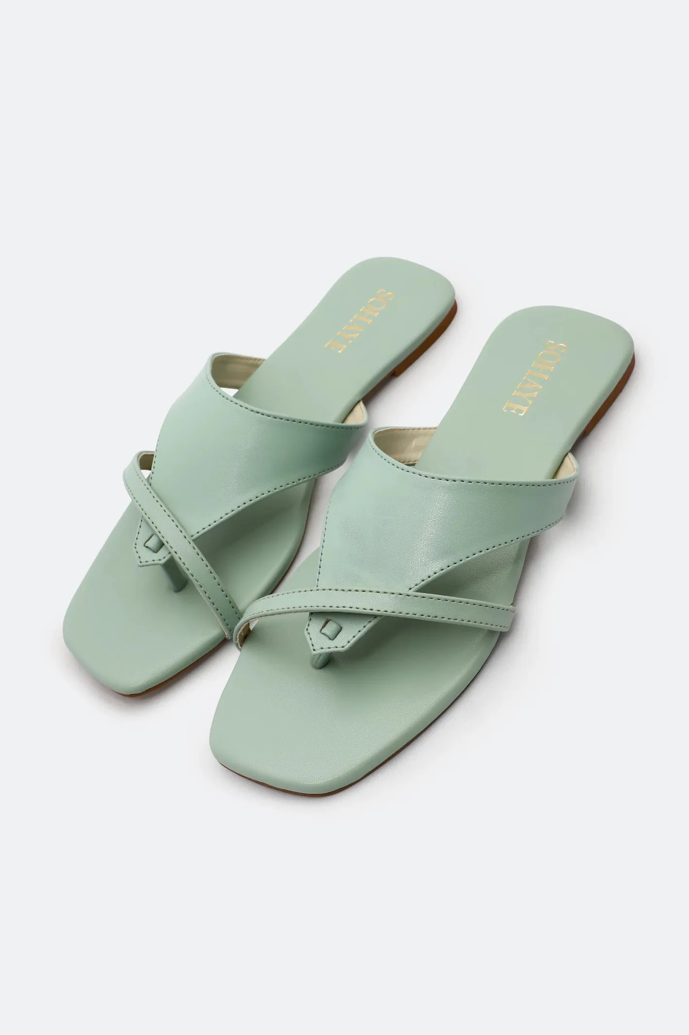 Sea Green Slippers for Women