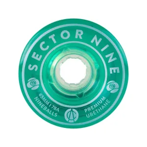 Sector 9 Nineballs 65mm 78A Clear Green Wheels | Set of 4