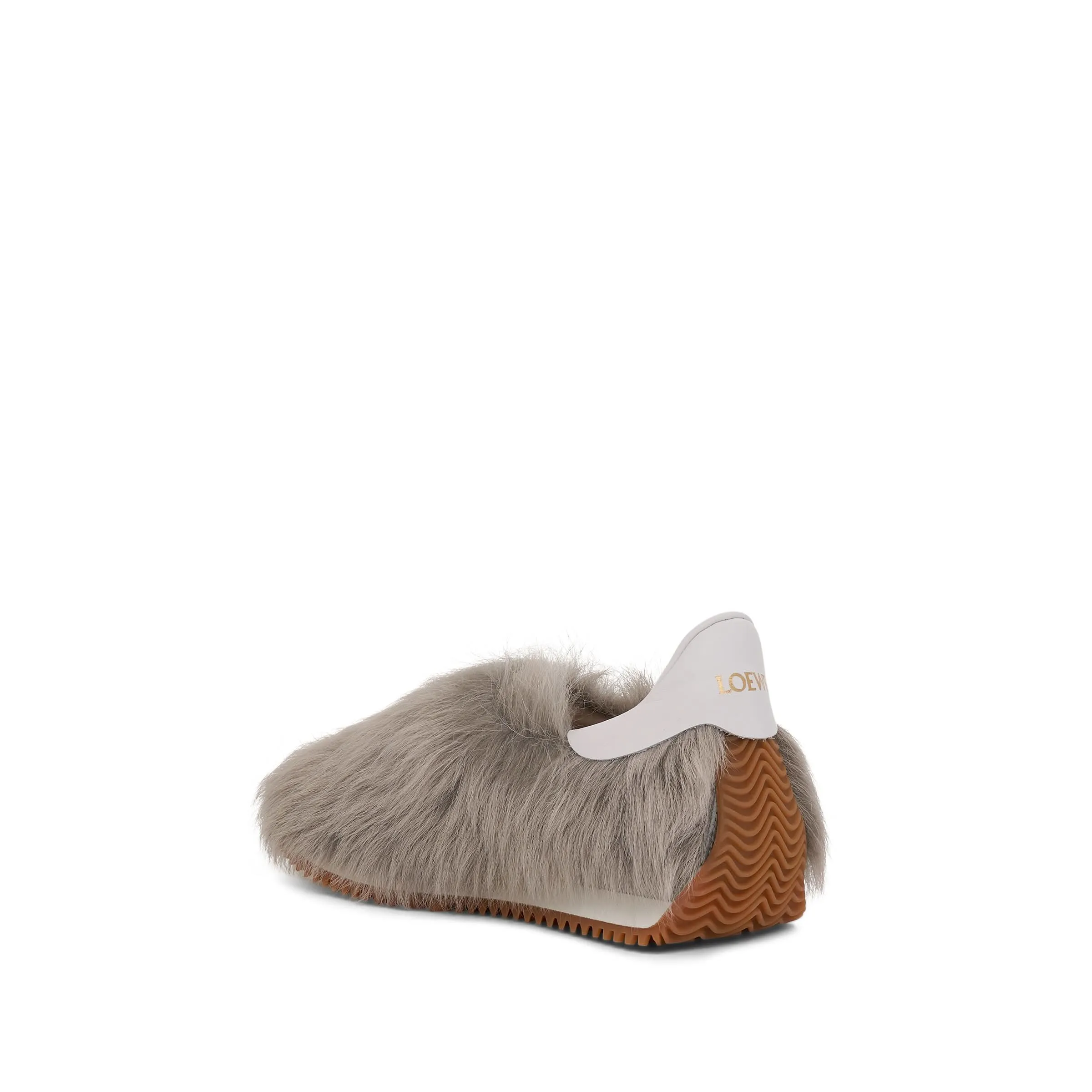 Shearling Flow Runner in Light Grey