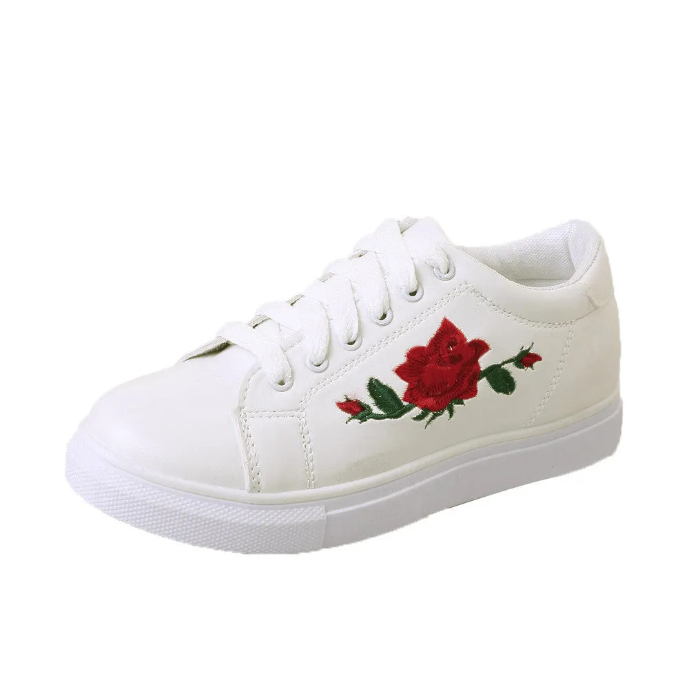 Sneakers Women's Running WITH  Embroidery Flower