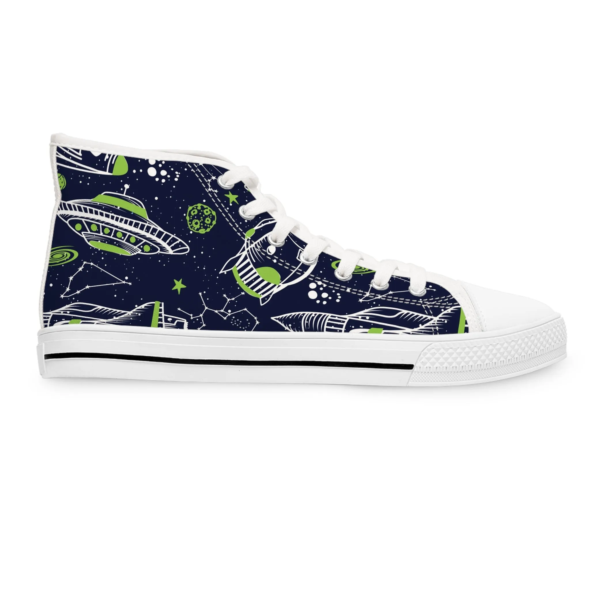 Spaceships Women's High Top Sneakers