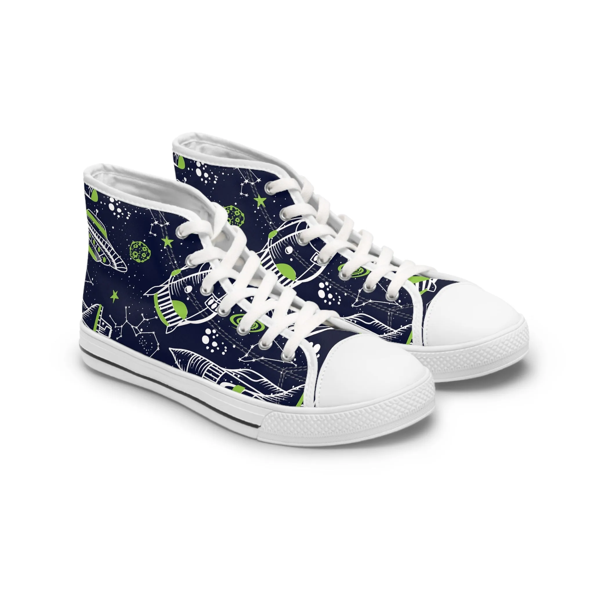 Spaceships Women's High Top Sneakers