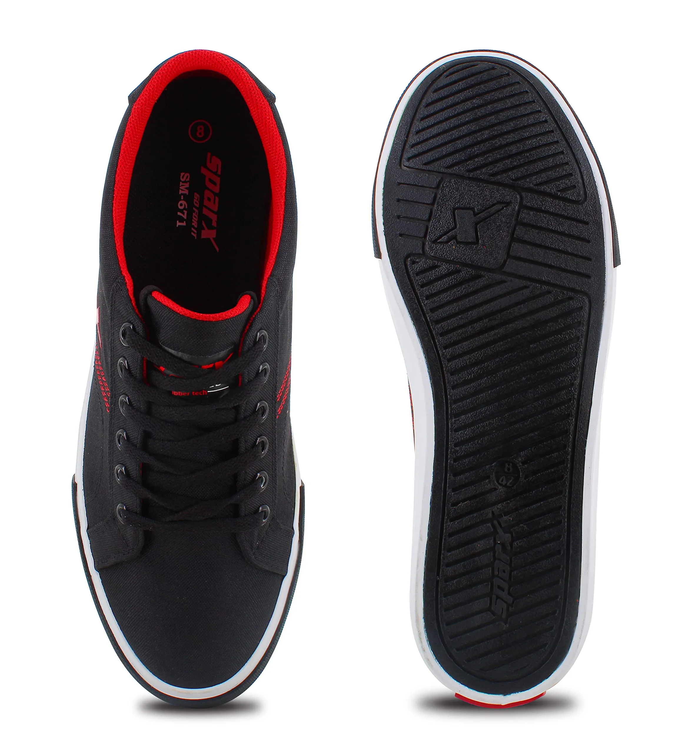 Sparx Mens BlackRed Casual Shoe