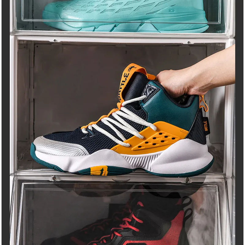 Stackable Clear Sneaker Shoe Box Organizer with Lids