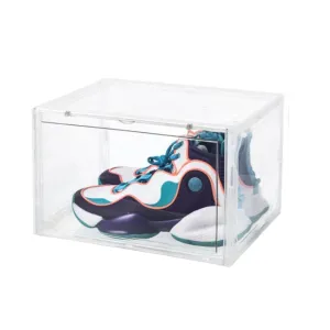 Stackable Clear Sneaker Shoe Box Organizer with Lids