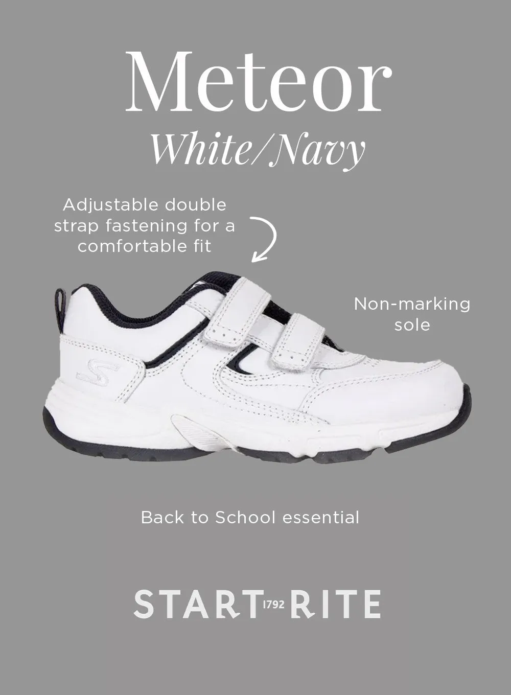 Start Rite Meteor Trainers in White/Navy