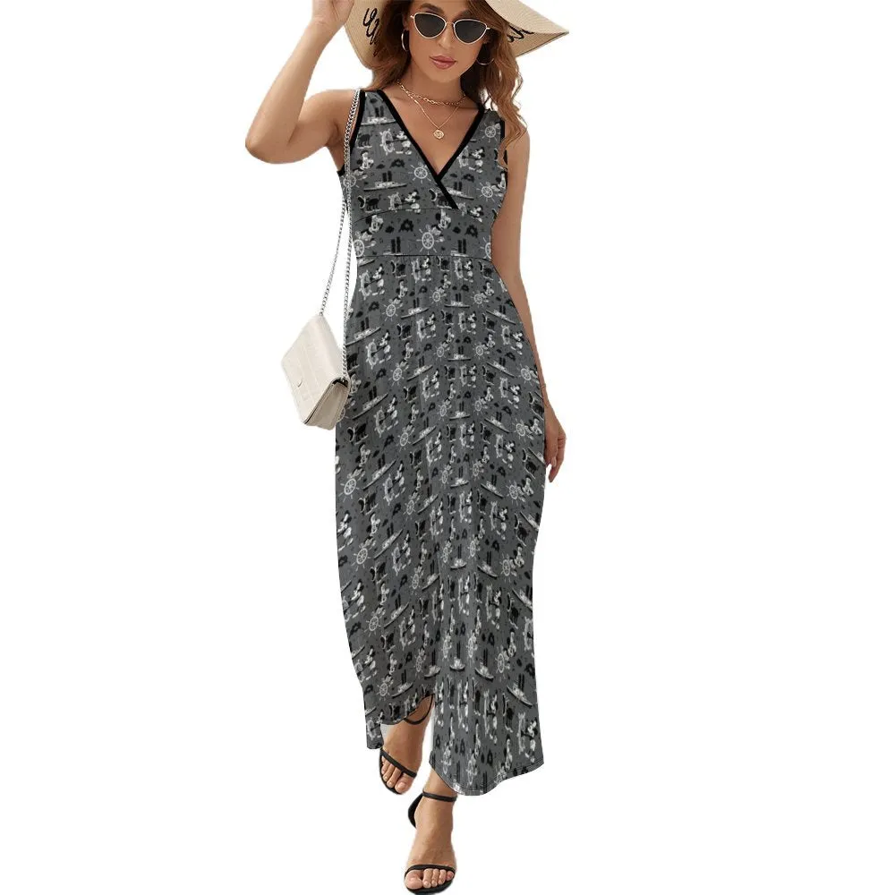 Steamboat Mickey Women's Long Sleeveless Dress