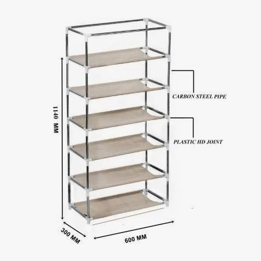 Sterling Shoe Rack 6-Tiers Shoe Rack/Multipurpose Storage Rack with Dustproof Cover Shoes Rack for Home with Cover, Closed Shoe Rack for Home (Cycle Print)