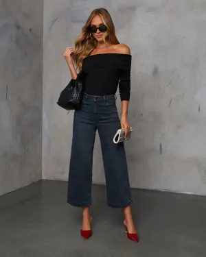 Stick With Me High Rise Cropped Wide Leg Jeans