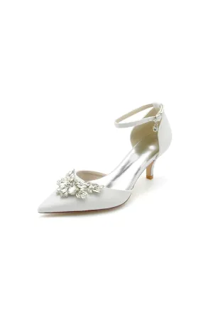 Stiletto Heel Glitter Crystal Wedding Shoes with Rhinestone