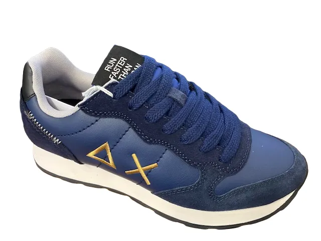 Sun68 scarpa sneakers da uomo Tom Classic in pelle Z42104 07 blu