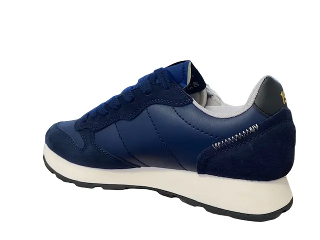 Sun68 scarpa sneakers da uomo Tom Classic in pelle Z42104 07 blu