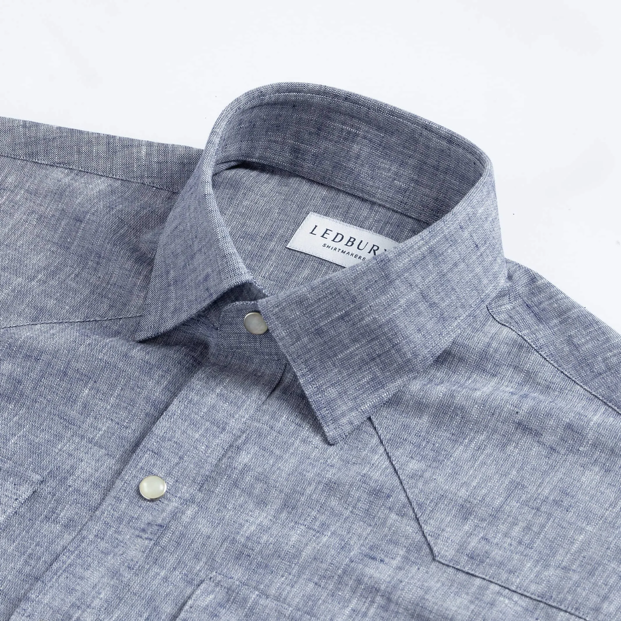 The Navy Blue Sandoval Western Custom Shirt