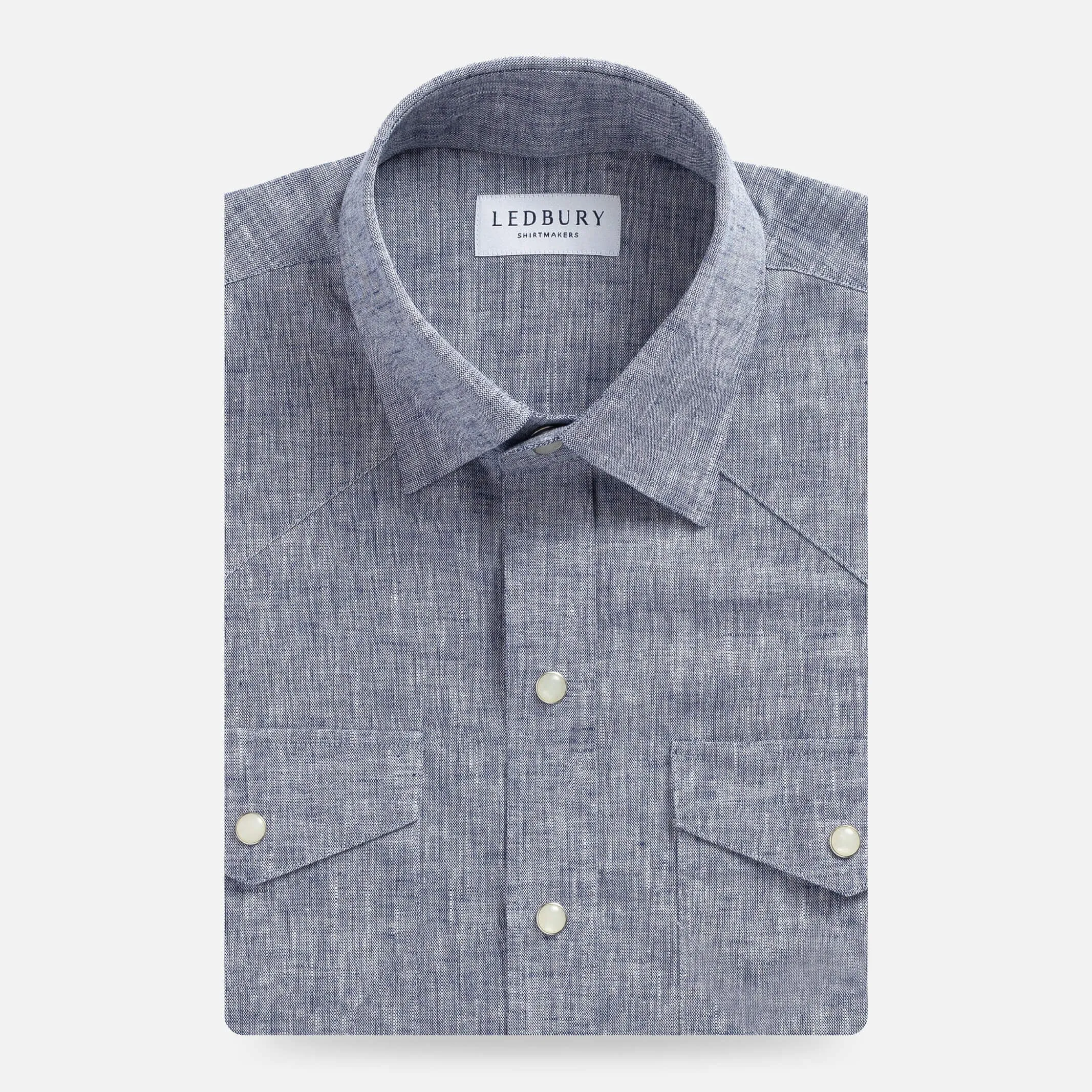 The Navy Blue Sandoval Western Custom Shirt