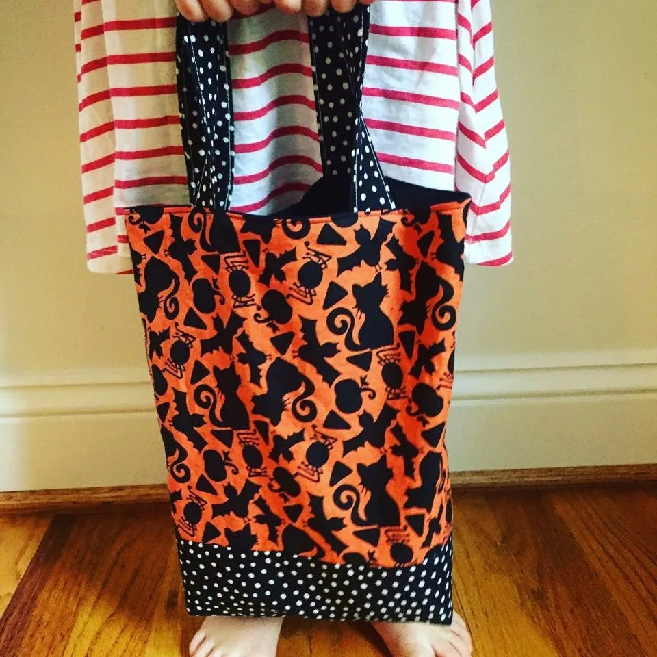 Toddler Sized Reversible Tote Poppies