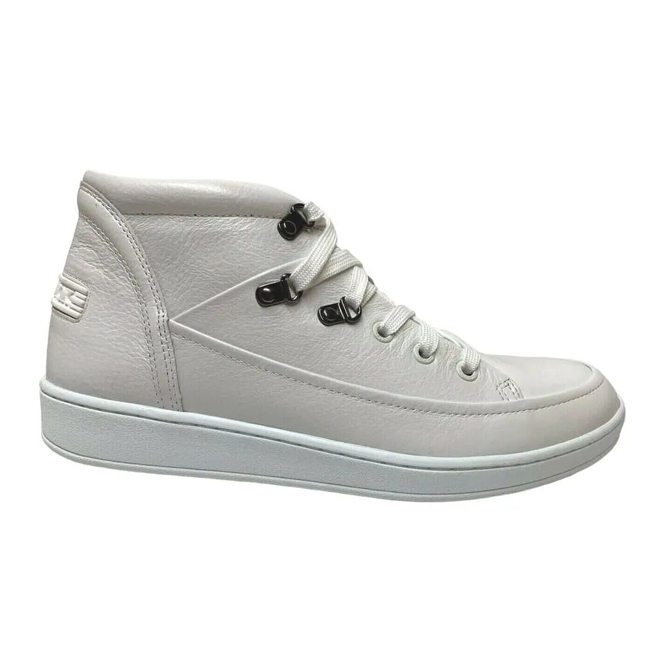 Travel Fox Men's White Leather High Top Sneakers 916103-107