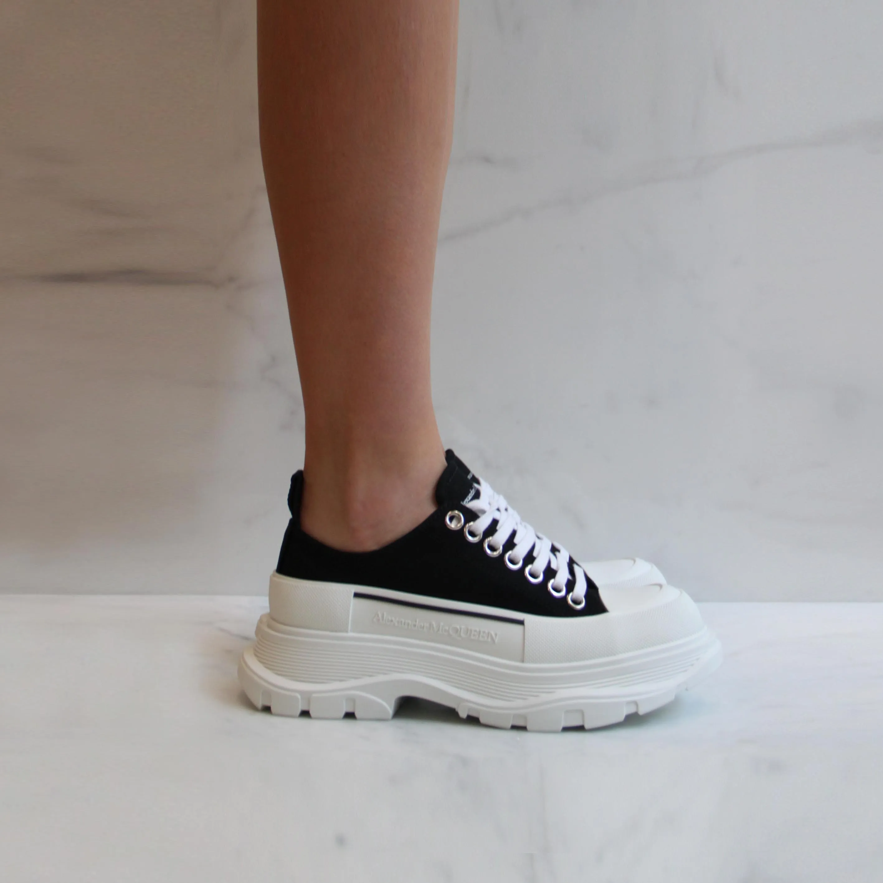 Tread Sneaker, Black/White