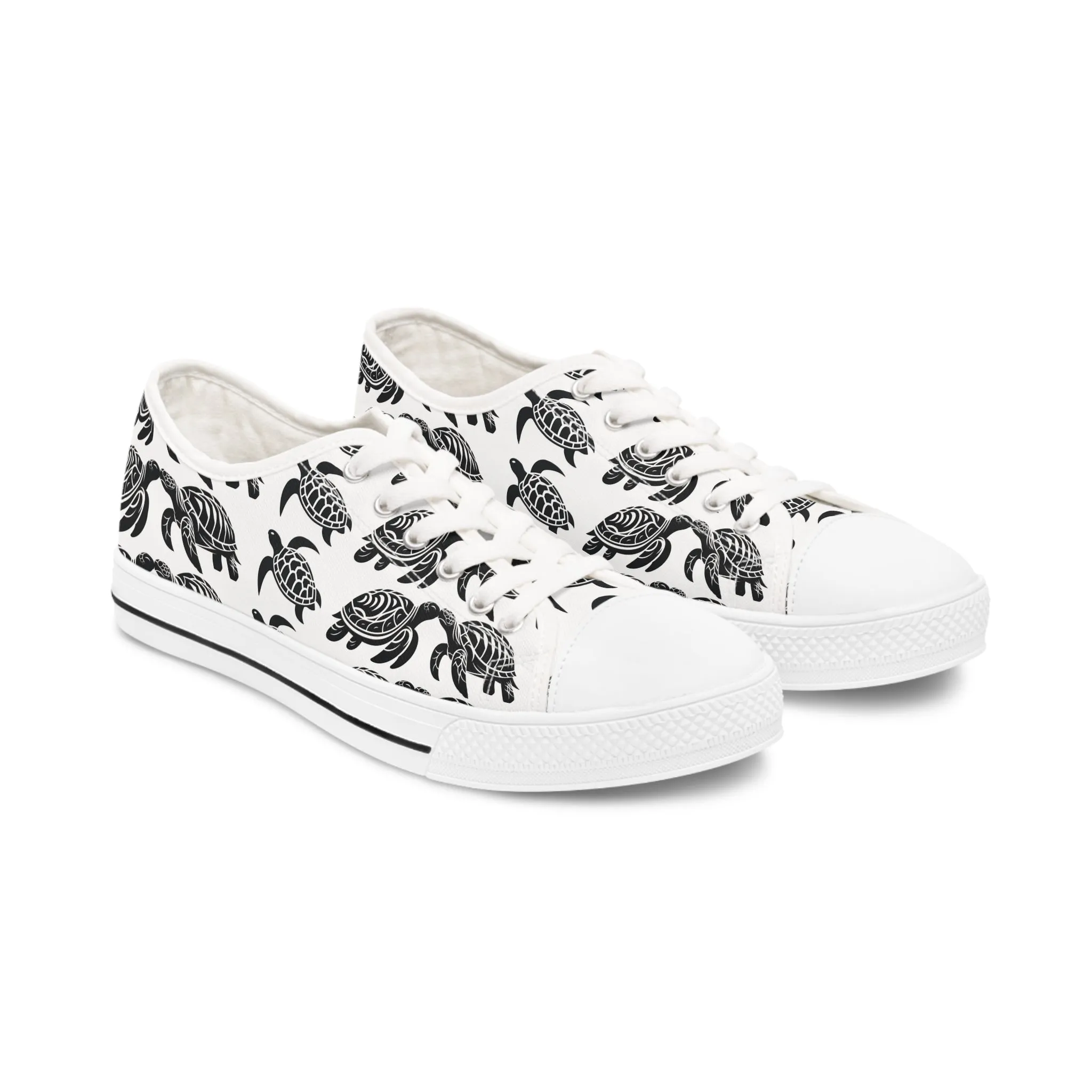 Tribal Turtle Women's Low Top Sneakers