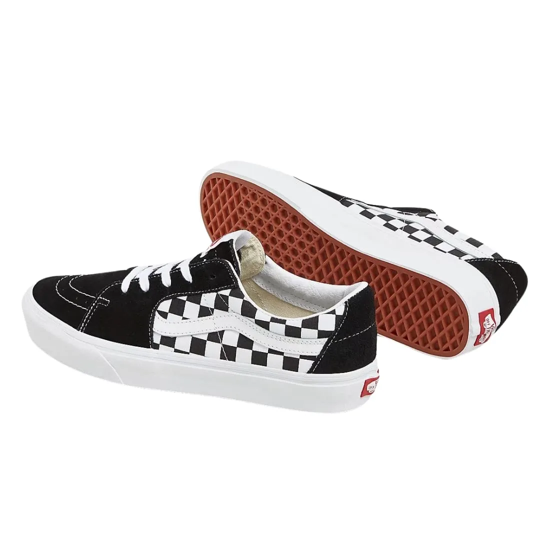 Vans Sk8-Low Checkerboard Shoes - Black Checkerboard