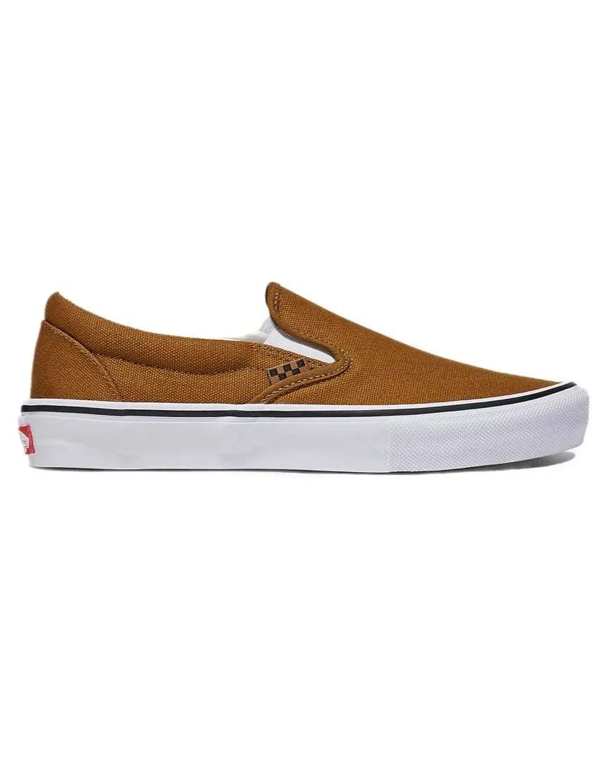 Vans Skate Slip On - Duck Canvas Golden Brown / Black