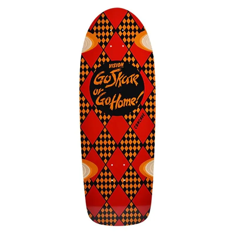 Vision 10.25" x 30" Go Skate or Go Home (ORANGE STAIN) Skateboard Deck