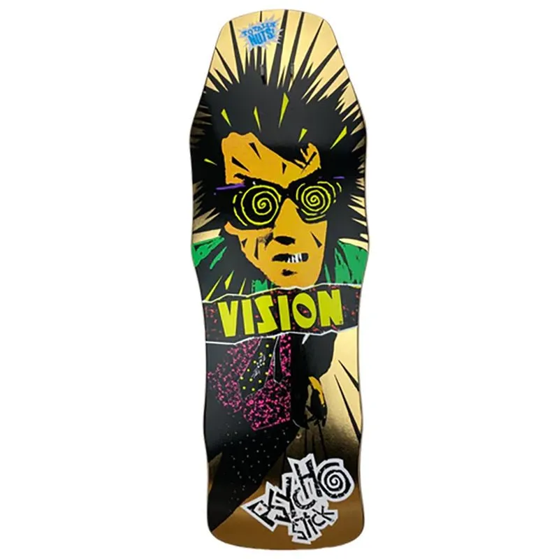 Vision 10" x 30"Original Psycho Stick Limited Gold Foil Skateboard Deck